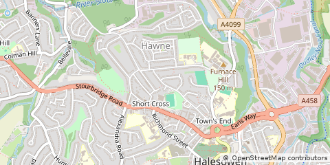 Map of Halesowen, West Midlands