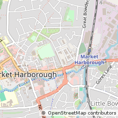 Map of Market Harborough, Leicestershire