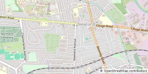 Map of Hull, East Yorkshire