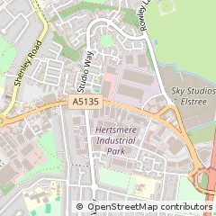 Map of Borehamwood, Herts