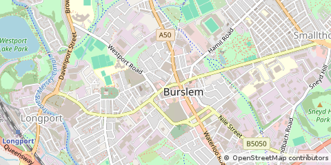 Map of Stoke-on-Trent, Staffordshire