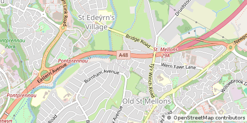 Map of Caerdydd