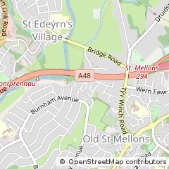 Map of Caerdydd