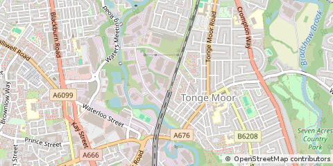 Map of Bolton, Lancashire