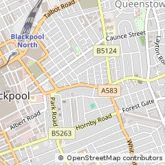 Map of Blackpool, Lancashire