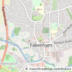 Map of Fakenham, Norfolk
