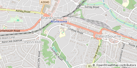 Map of Poole, Dorset