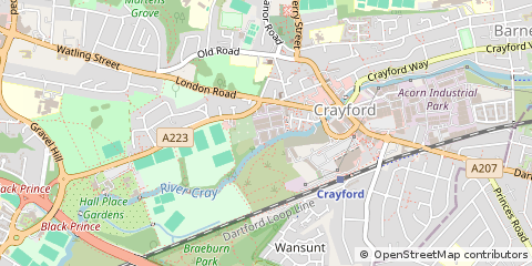 Map of Bourne Road, Dartford, Kent