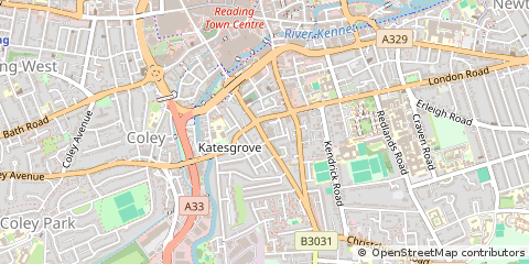 Map of Reading, Berkshire