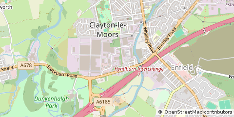 Map of Accrington, Lancashire