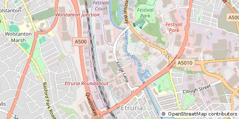 Map of Stoke-on-Trent, Staffordshire