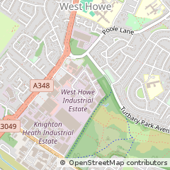 Map of Bournemouth, Dorset