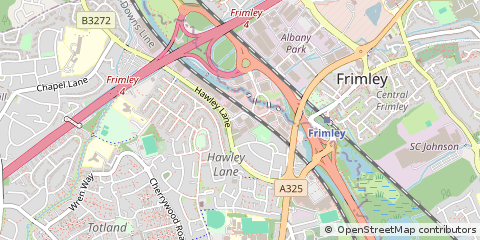 Map of Farnborough