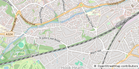 Map of Woking, Surrey