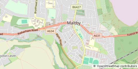 Map of Rotherham, South Yorkshire