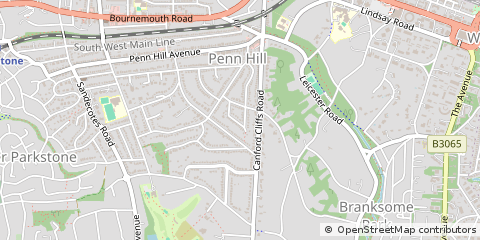 Map of Poole, Dorset
