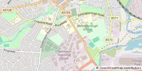 Map of Wellingborough, Northamptonshire