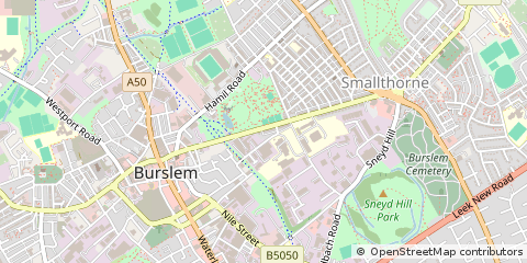 Map of Stoke on Trent