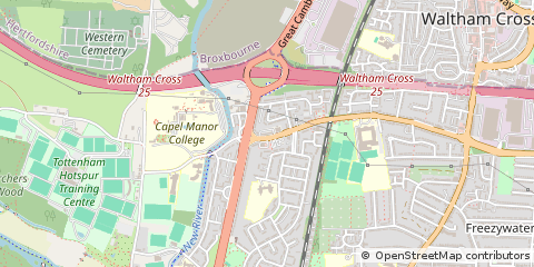 Map of Enfield, Middx