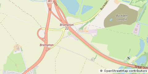 Map of Buckden, Cambridgeshire