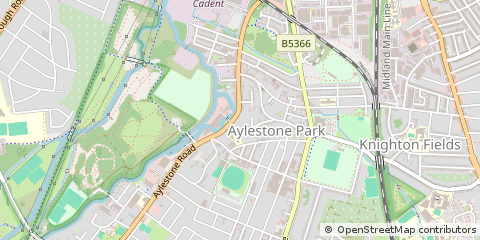 Map of Leicester, Leicestershire