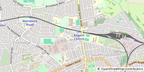 Map of Newcastle Upon Tyne, Bucks