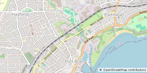 Map of Kirkcaldy, Fife