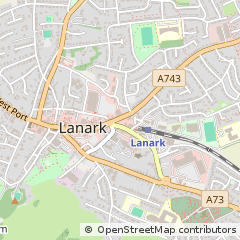 Map of Lanark, Lanarkshire
