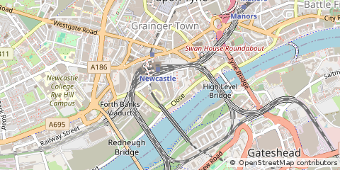 Map of Newcastle Upon Tyne