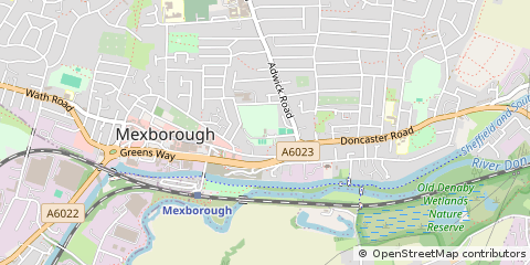 Map of Mexborough, South Yorkshire