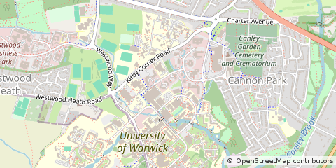 Map of Coventry, West Midlands