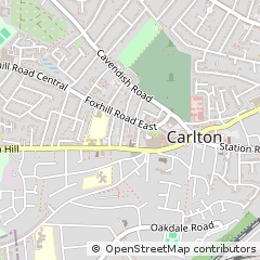 Map of Carlton, Nottingham