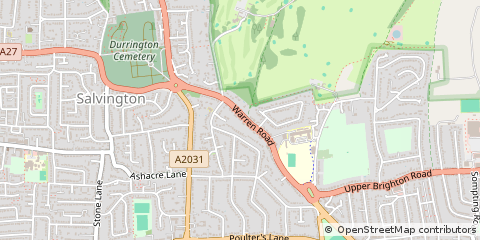 Map of Worthing, West Sussex