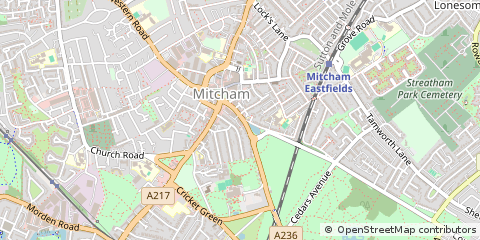 Map of Mitcham