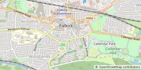 Map of Falkirk, Stirlingshire