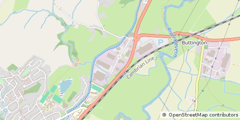 Map of Welshpool, Powys