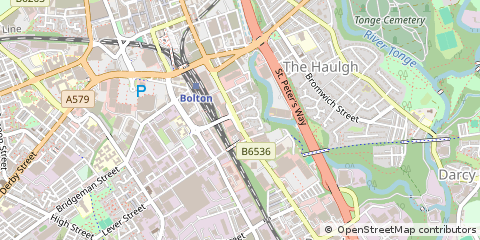 Map of Bolton, Lancashire