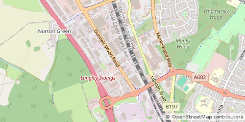 Map of Stevenage, Herts