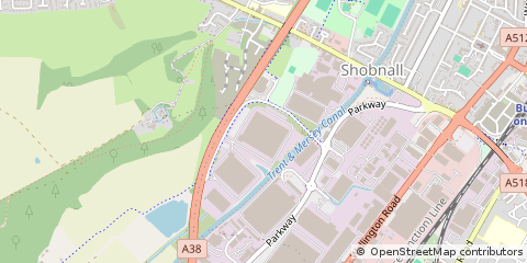 Map of Burton Upon Trent, Staffordshire
