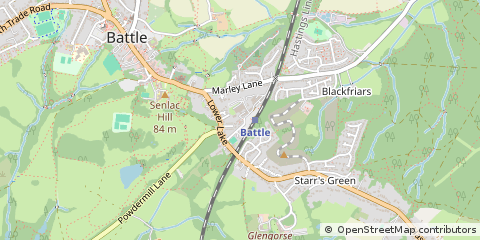 Map of Battle, East Sussex