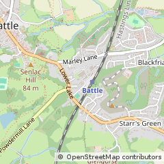 Map of Battle, East Sussex
