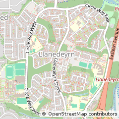 Map of Llanedeyrn, Cardiff