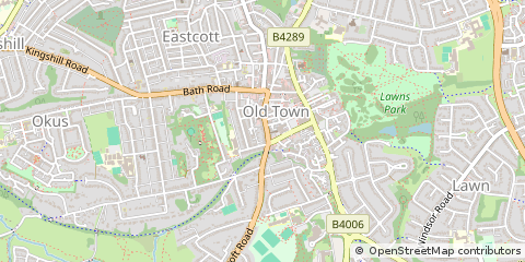Map of Swindon, Wiltshire