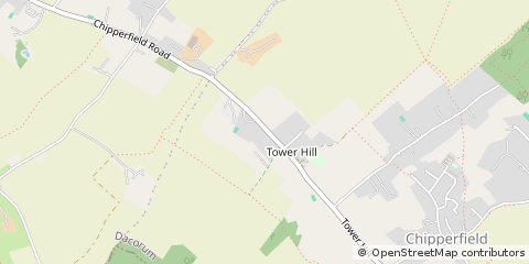 Map of Chipperfield, Hertfordshire