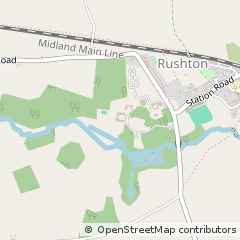 Map of Rushton, Northamptonshire