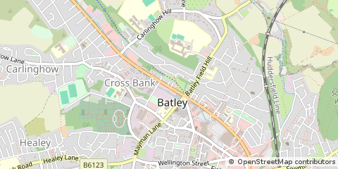 Map of Batley, West Yorkshire