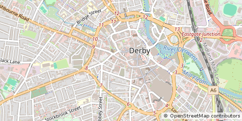 Map of Derby, Derbyshire