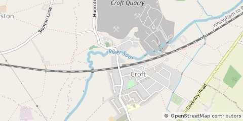 Map of Croft, Leicestershire