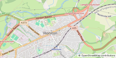Map of Honiton