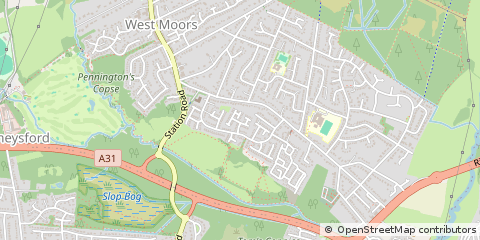 Map of Ferndown, Dorset